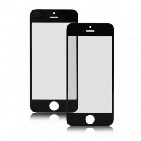 Защитное стекло для (iPhone 5/5S/5SE) комплект 2 шт / Олеофобное / Закаленное/ Противоударное / Полноэкранное, Full Glue (Черная Рамка)