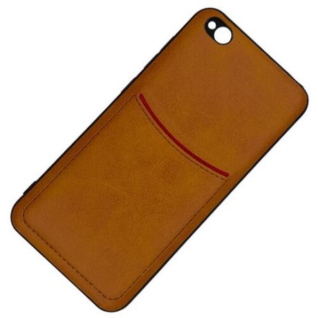 Чехол ILEVEL с кармашком для Xiaomi Redmi GO светло-коричневый