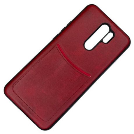 Чехол ILEVEL с кармашком для Xiaomi Redmi 9 красный