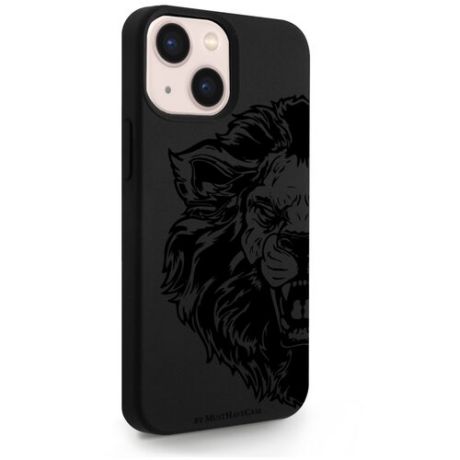 Черный силиконовый чехол MustHaveCase для iPhone 13 Mini Король Лев для Айфон 13 Мини Противоударный
