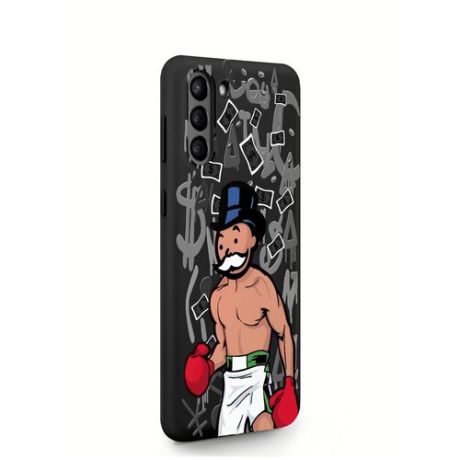 Черный силиконовый чехол MustHaveCase для Samsung Galaxy S21+ Monopoly Boxing/ Монополи Боксер для Самсунг Галакси С21+ Противоударный