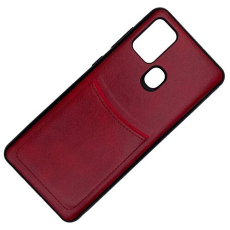 Чехол ILEVEL с кармашком для Samsung A21S красный