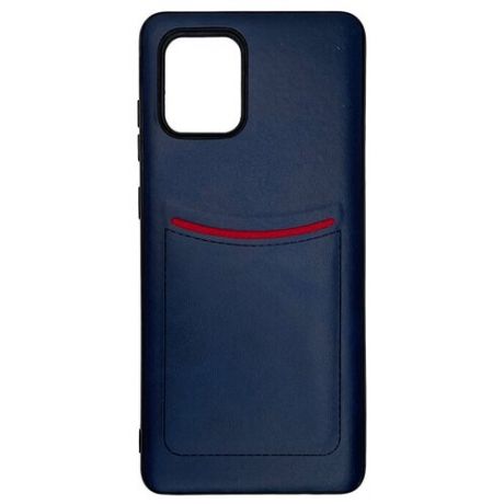Чехол ILEVEL с кармашком для Samsung A91/ S10 LITE темно-синий