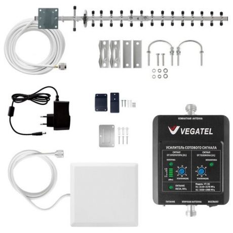 Комплект Vegatel VT-3G- kit (LED) усилитель сигнала 3G UMTS 2100МГц (вегател)