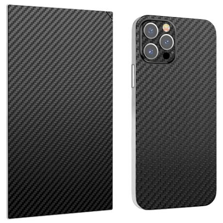 Гидрогелевая защитная пленка Premium (черный карбон) для iPhone 13 Pro Max на заднюю панель