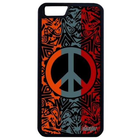 Качественный чехол на смартфон // Apple iphone 6S Plus // "Peace and Love" & Мир и Любовь, Utaupia, цветной