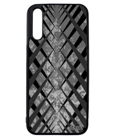 Противоударный чехол для смартфона // Huawei Y8P // "Дизайн сталактит" Геометрия Лед, Utaupia, серый