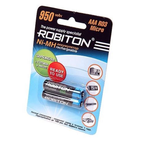 Аккумулятор ROBITON LR03 AAA 950 mAh R2U (уп 2 шт)