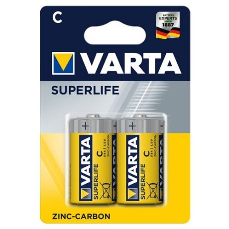 Батарейки VARTA SUPERLIFE С Zinc-Carbon