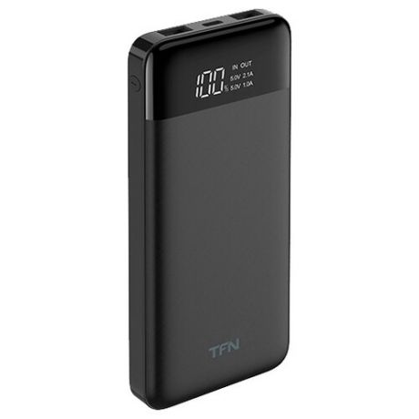 Внешний аккумулятор TFN Slim Duo LCD 10 000, черный