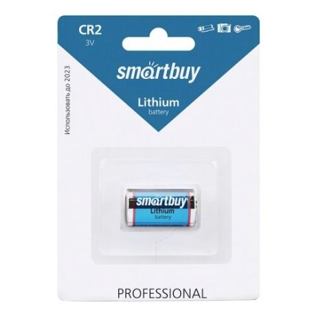 литиевый элемент питания SmartBuy CR2 SBBL-2-1B,1шт. в блистере