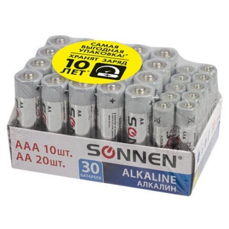 Батарейка AA+AAA - Sonnen Alkaline LR6+LR03 (20+10 штук) 455097