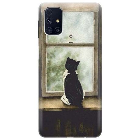Чехол - накладка ArtColor для Samsung Galaxy M31S с принтом "Кот у окна"