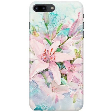RE:PAЧехол - накладка ArtColor для Apple iPhone 8 Plus / 7 Plus с принтом "Нежные розовые цветы"