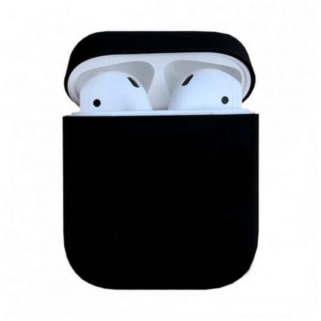 Силиконовый чехол тонкий для Apple AirPods 2 черный
