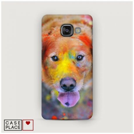 Чехол Пластиковый Samsung Galaxy A3 2016 Собака в красках