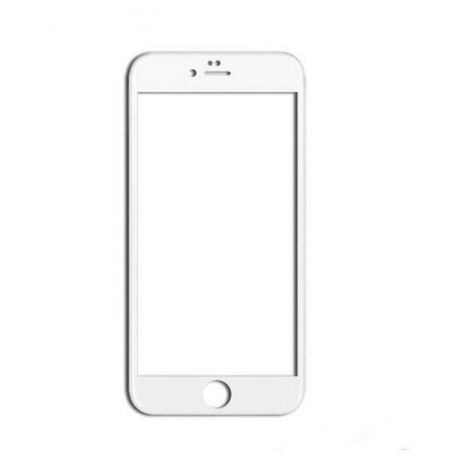 Защитное Стекло 10D/9D для (iPhone 6/6S) Олеофобное / Закаленное/ Противоударное / Полноэкранное, Full Glue (Белое)