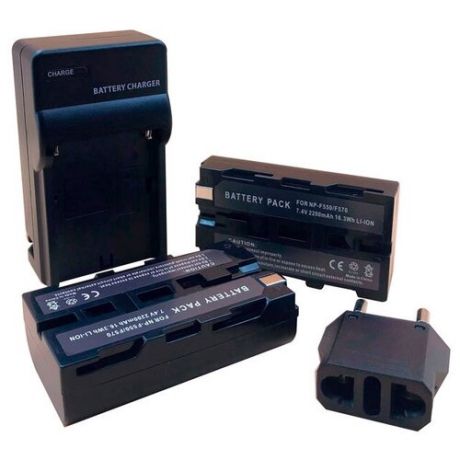 Аккумуляторы LI- ION серии NP- F550/F570 для видеокамеры Sony и светодиодной панели 7.4 В, 2200 мАч с зарядным устройством
