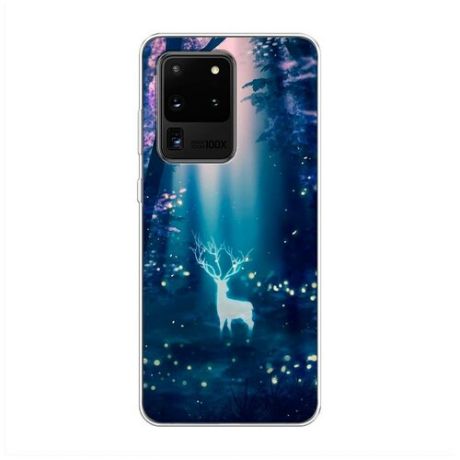 Силиконовый чехол "Лошадь брызки краски" на Samsung Galaxy S20 Ultra / Самсунг Галакси S20 Ультра