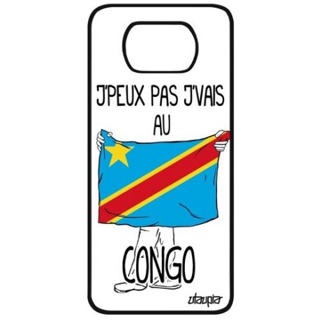 Чехол для смартфона // Xiaomi Poco X3 Pro // "Еду в Конго Браззавиль" Путешествие Государственный, Utaupia, белый