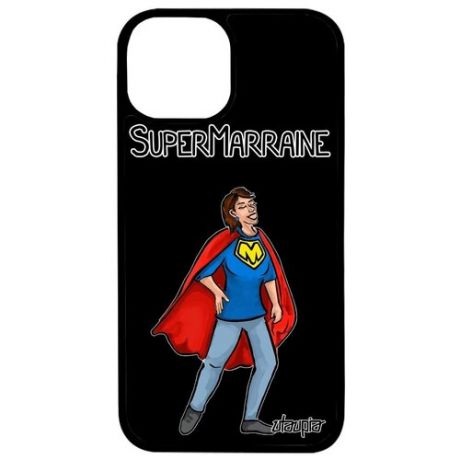Защитный чехол для смартфона // Apple iPhone 13 // "Суперкрестная" Герой Супергерой, Utaupia, белый