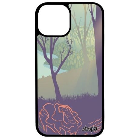 Необычный чехол для смартфона // iPhone 13 Mini // "Лесные розы" Розы Природа, Utaupia, цветной