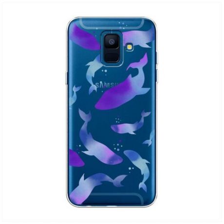 Силиконовый чехол "Подводные жители" на Samsung Galaxy A6 / Самсунг Галакси А6