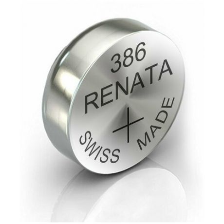 Дисковый элемент питания тип 386 на 1,55В - SR43W 386 (RENATA) (код заказа 16285 И)