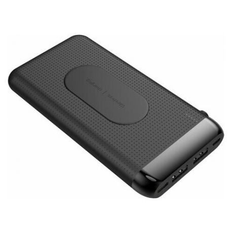 Аккумулятор внешний 8000mAh SONNEN POWERBANK K802 беспроводная зарядка, 2USB, литий-полимер, 263030, 263030