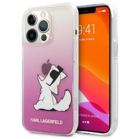 Чехол CG-MOBILE Lagerfeld PC/TPU HARD CASE CHOUPETTE FUN для iPhone 13 Pro Max, розовый