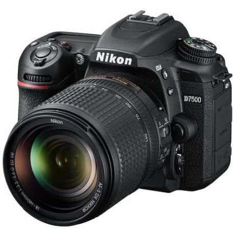 Зеркальный фотоаппарат Nikon D7500 Kit черный AF-S DX NIKKOR 18-140mm 1:3.5-5.6 G ED VR