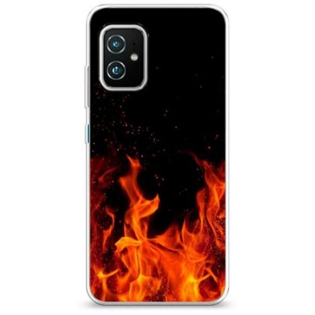 Силиконовый чехол "Все в огне" на Asus ZenFone 8 / Асус Зенфон 8