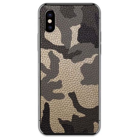 Кожаная наклейка FBR Skinz Camouflage для Apple iPhone Xs золотой