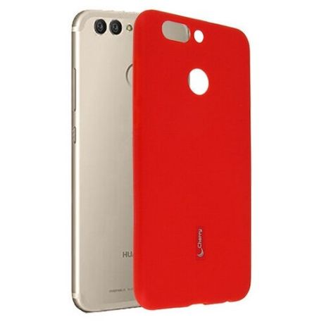 Чехол-накладка Cherry для Huawei Nova 2 Plus силиконовая красная
