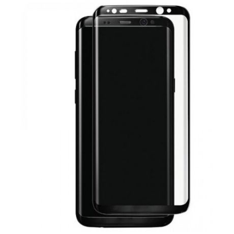 Защитное стекло для (Samsung S8 Plus/S9 Plus) Олеофобное / Закаленное/ Противоударное / Полноэкранное, Full Glue (Черная Рамка)