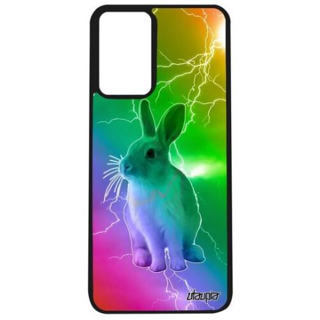 Красивый чехол для телефона // Samsung Galaxy A32 // "Кролик" Дизайн Животные, Utaupia, розовый
