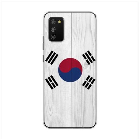 Силиконовый чехол "Флаг Кореи" на Samsung Galaxy A02s / Самсунг Галакси A02s
