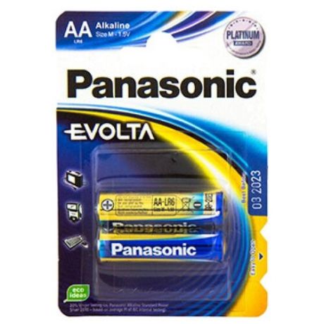 Батарейки Panasonic LR6EGE/2BP AA щелочные Evolta в блистере 2шт