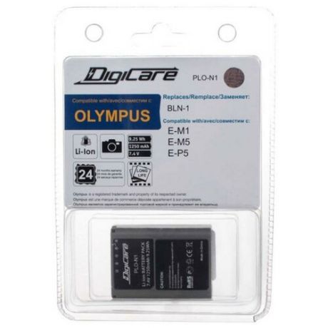 Аккумулятор для фотоаппарата DIGICARE PLO-N1 / Olympus BLN-1, для OM-D E-M1, OM-D E-M5, PEN E-P5