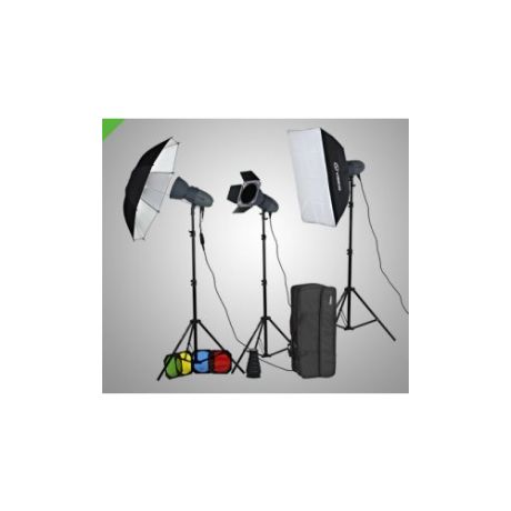 Комплект импульсного света Visico VL PLUS 200 Softbox/Barndoor kit с сумкой