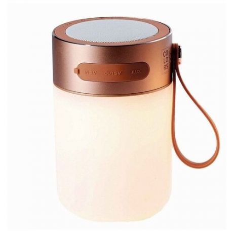 Колонка беспроводная Colors Led Sound Jar, золотая, Halo Design