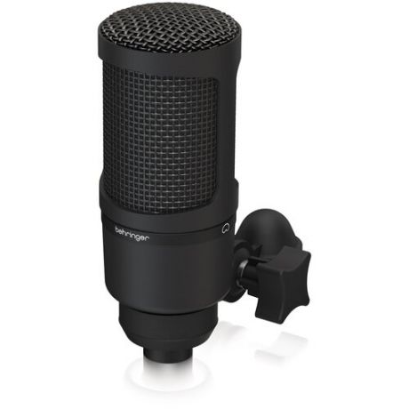 Behringer BX2020 кардиоидный конденсаторный микрофон с большой диафрагмой с золотым напылением, 20-20000Гц, Max.SPL 144 дБ, держатель, чехол