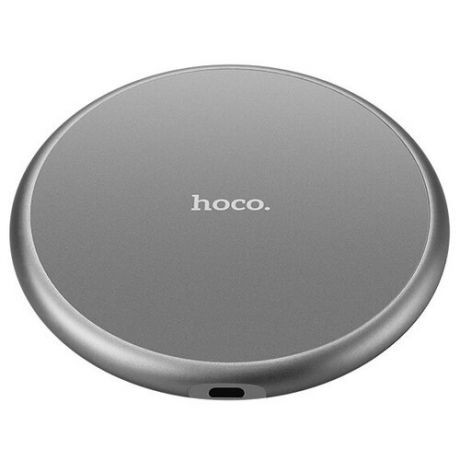 Беспроводное зарядное устройство Hoco CW3A Round, metal gray