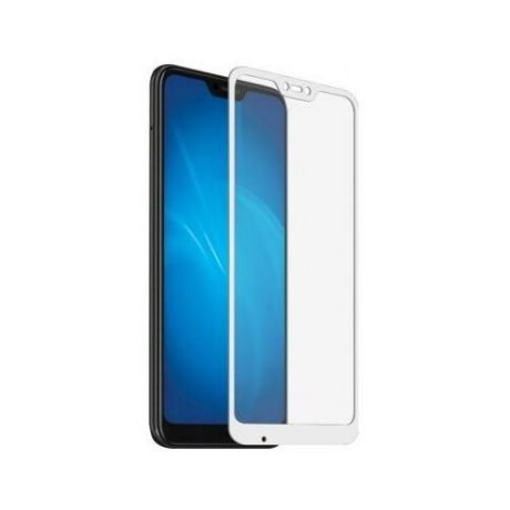 Func Закаленное стекло с цветной рамкой (fullscreen) для Xiaomi Redmi 6 Pro/Mi A2 Lite DF xiColor-35 (white)