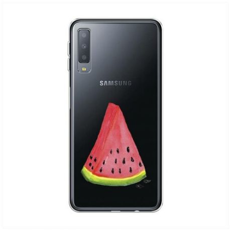 Силиконовый чехол "Пицца Ёлочка" на Samsung Galaxy A7 2018 / Самсунг Галакси А7 2018