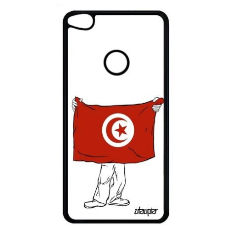 Противоударный чехол для смартфона // Huawei P9 Lite 2017 // "Флаг Европы с руками" Патриот Стиль, Utaupia, белый