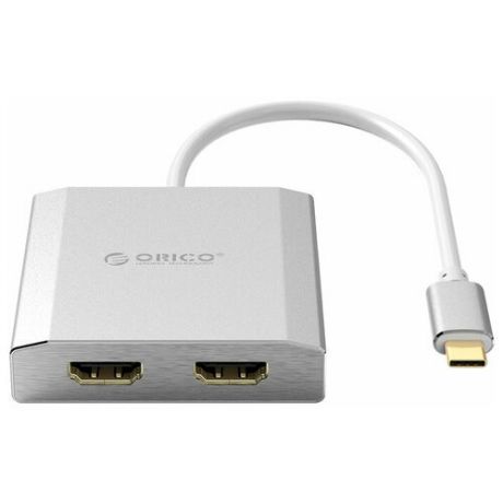 Аксессуар Orico USB Type-C - 2xHDMI Silver XD-CF2H4