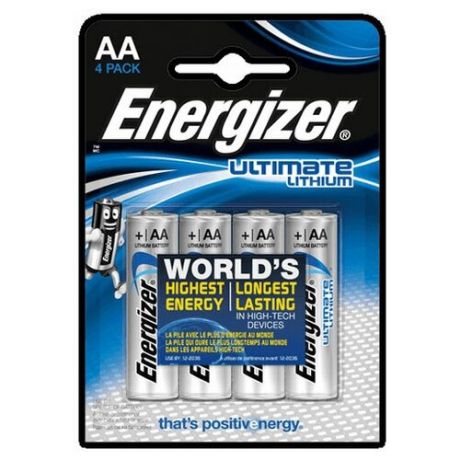 Батарейки Energizer AA Ultimate Lithium , 4 шт.
