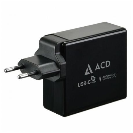 ACD Сетевое зарядное устройство ACD ACD-P602W-V1B USB-C 3/2/1.5 А черный