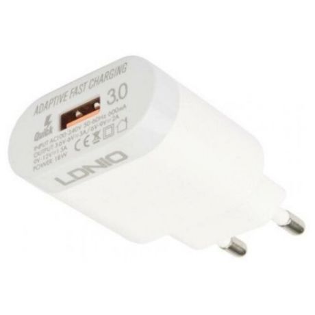 Зарядное устройство Ldnio Travel Charger A303Q Quick Charge QC3.0, 3,0А + кабель USB - Type-C
